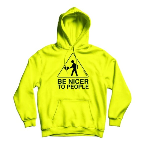 Good Mythical Morning - Be Nicer To People Neon Hoodie - NEW, XS - Picture 1 of 3